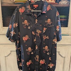 Arizona Jean Company Black Floral Men's Shirt